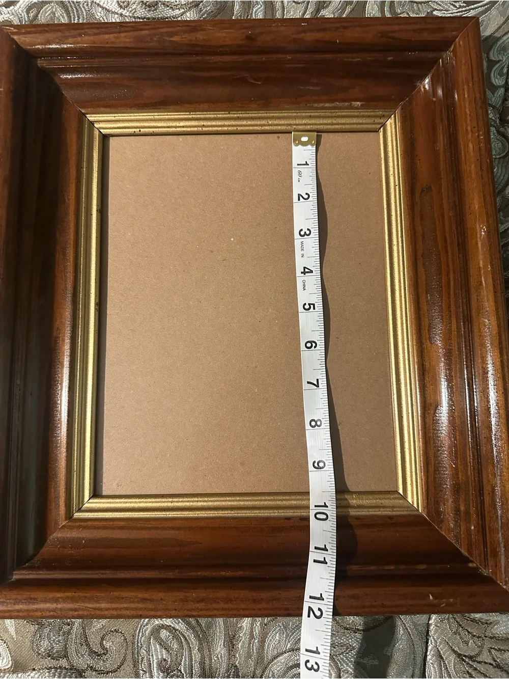 Antique Victorian Frame Deep carved wood inset fits 8x10